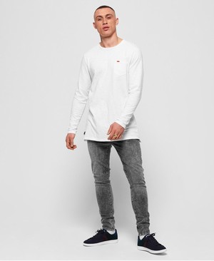 Superdry Travis Skinny Férfi Farmer Fekete | DIAEH1537